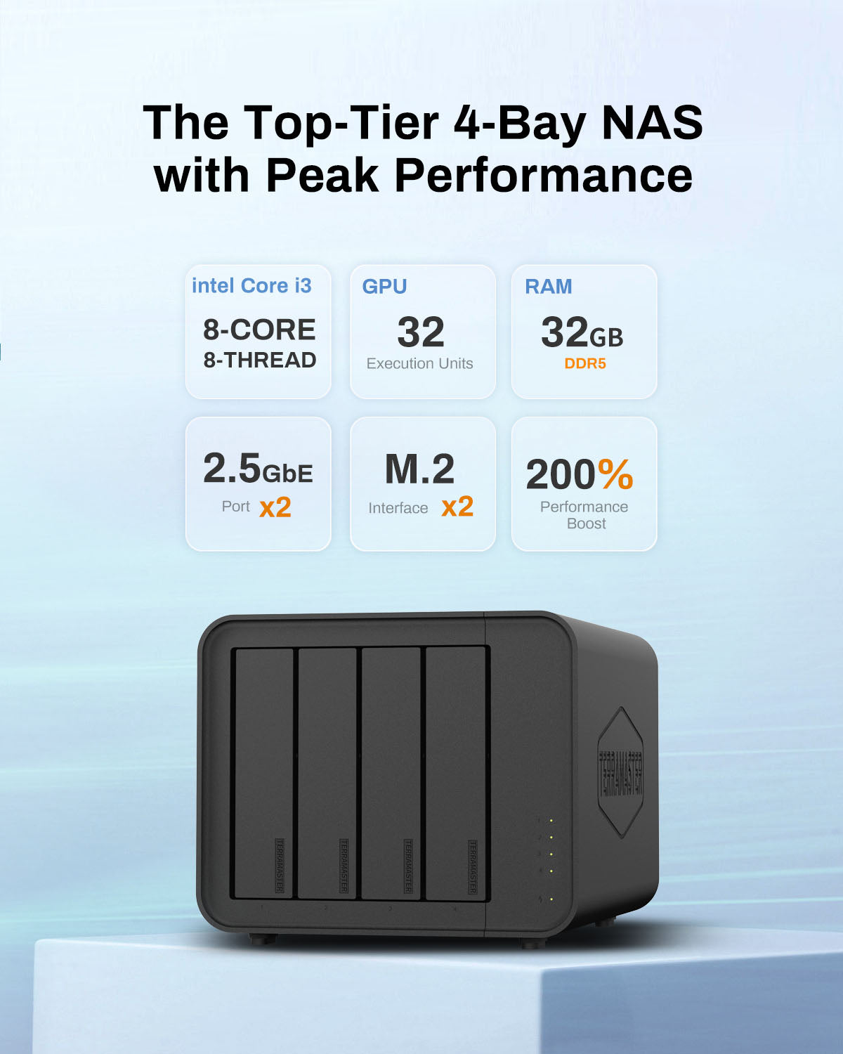 TERRAMASTER F4-424 Pro 4-Bay Network Attached Storage