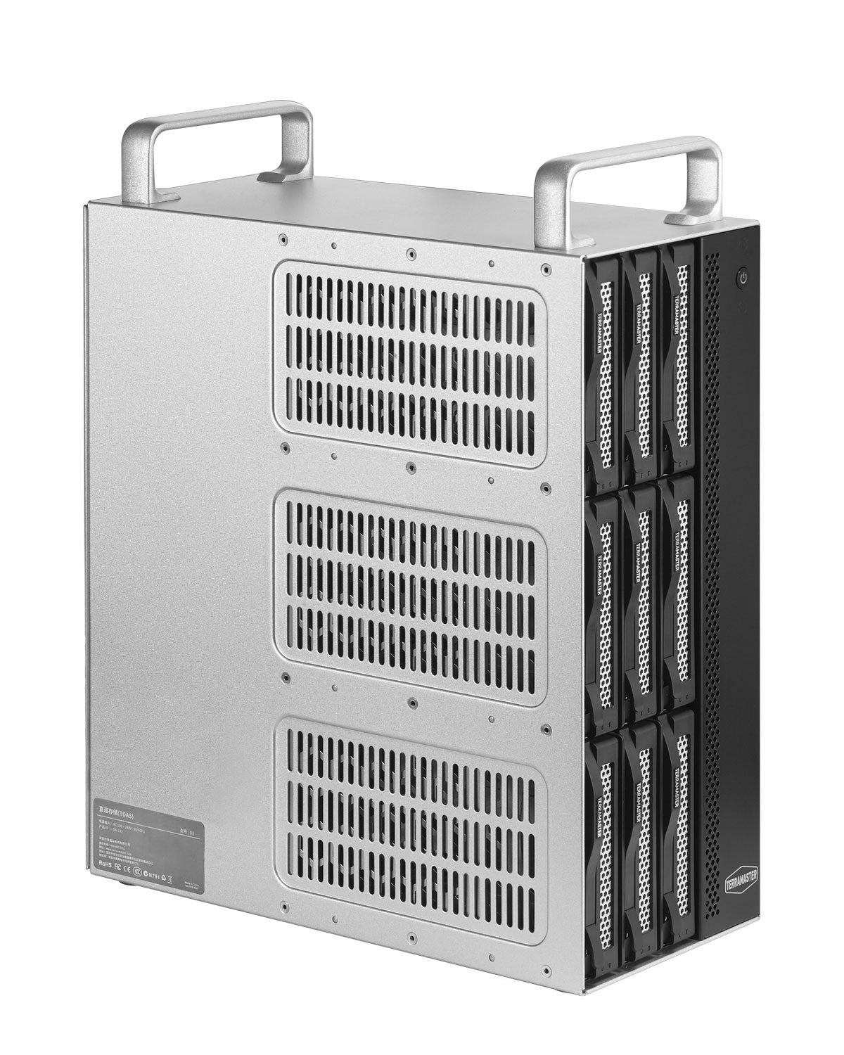 TERRAMASTER D8-332 8bay Thunderbolt 3 RAID 存储最紧凑的专业级 8-Bay 塔式 Thunderbolt3 硬件 RAID 外壳支持 RAID 0/1/5/10/JBOD 外部硬盘 RAID 存储(无盘)