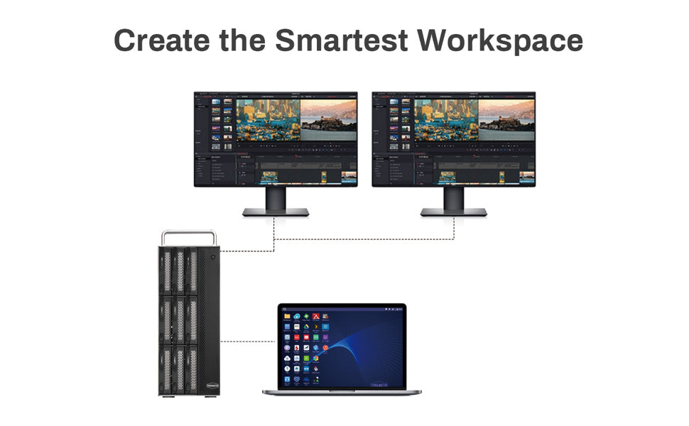 TERRAMASTER D8-332 8bay Thunderbolt 3 RAID 存储最紧凑的专业级 8-Bay 塔式 Thunderbolt3 硬件 RAID 外壳支持 RAID 0/1/5/10/JBOD 外部硬盘 RAID 存储(无盘)