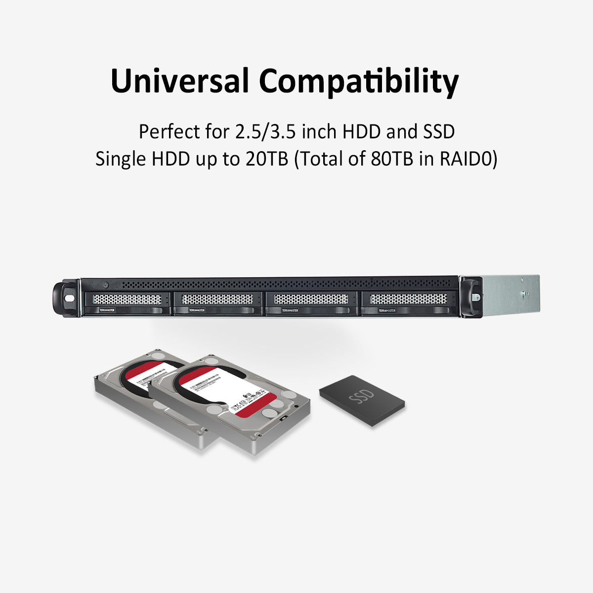 TerraMaster U4-423 4bay Short Depth Rackmount 2.GbE NAS