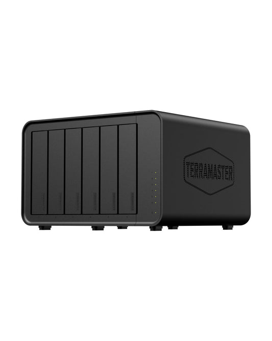 TERRAMASTER F6-424 NAS 存储 6Bay – N95 四核 CPU，8GB DDR5 RAM，双 2.5GbE 端口，高性能网络附加存储（无盘）