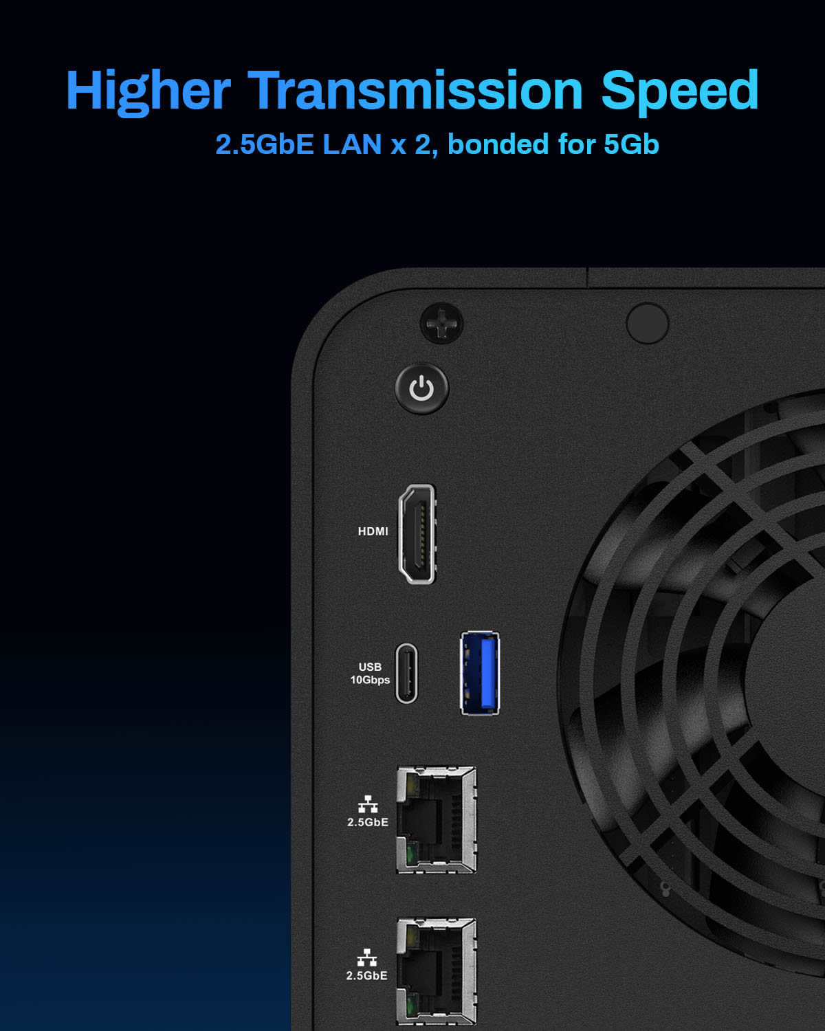 TERRAMASTER F6-424 NAS 存储 6Bay – N95 四核 CPU，8GB DDR5 RAM，双 2.5GbE 端口，高性能网络附加存储（无盘）