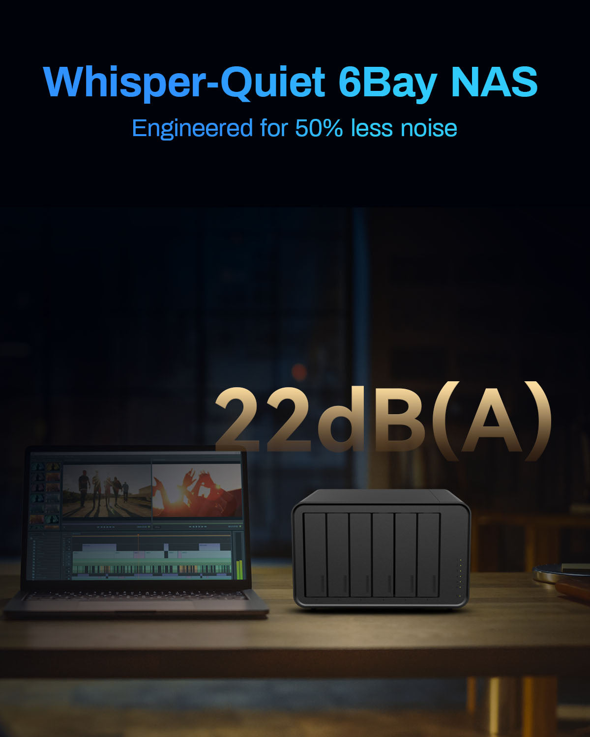 TERRAMASTER F6-424 NAS 存储 6Bay – N95 四核 CPU，8GB DDR5 RAM，双 2.5GbE 端口，高性能网络附加存储（无盘）