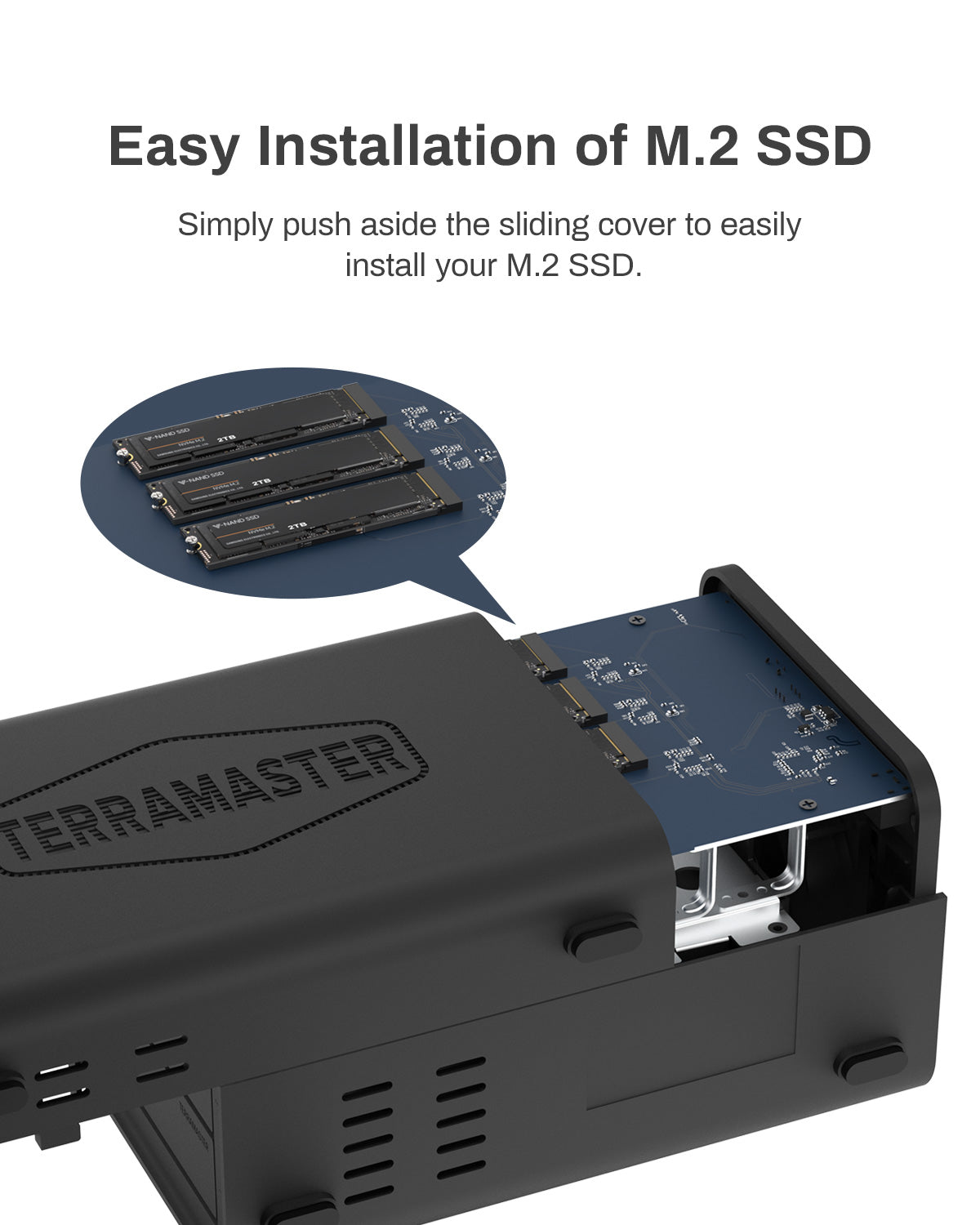 TERRAMASTER D5 Hybrid HDD NVMe SSD Enclosure