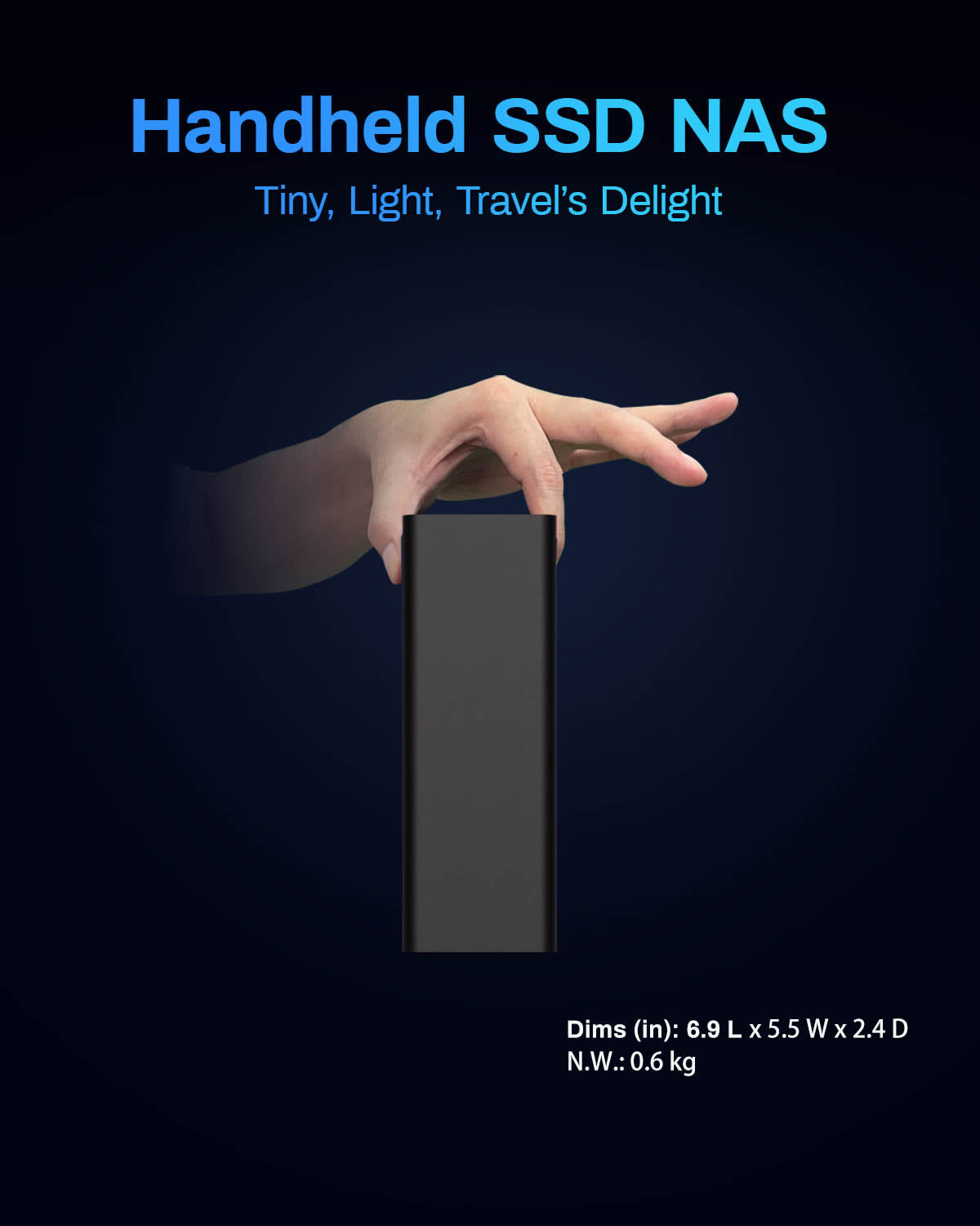 TERRAMASTER F8 SSD NAS 存储 - 8Bay 全 SSD NAS 服务器 N95 四核 CPU、8GB DDR5 RAM、10GbE 端口、掌上型强大网络附加存储（无盘）