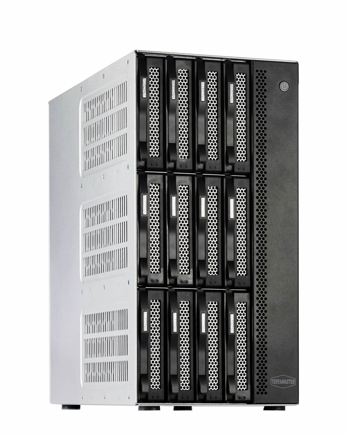 TERRAMASTER T12-500 Pro NAS 存储 - 12Bay Core i7 1255U 10 核 12 线程 CPU、16GB DDR5 RAM、双 10GbE 端口、网络附加存储，为企业提供最佳性能（无盘）