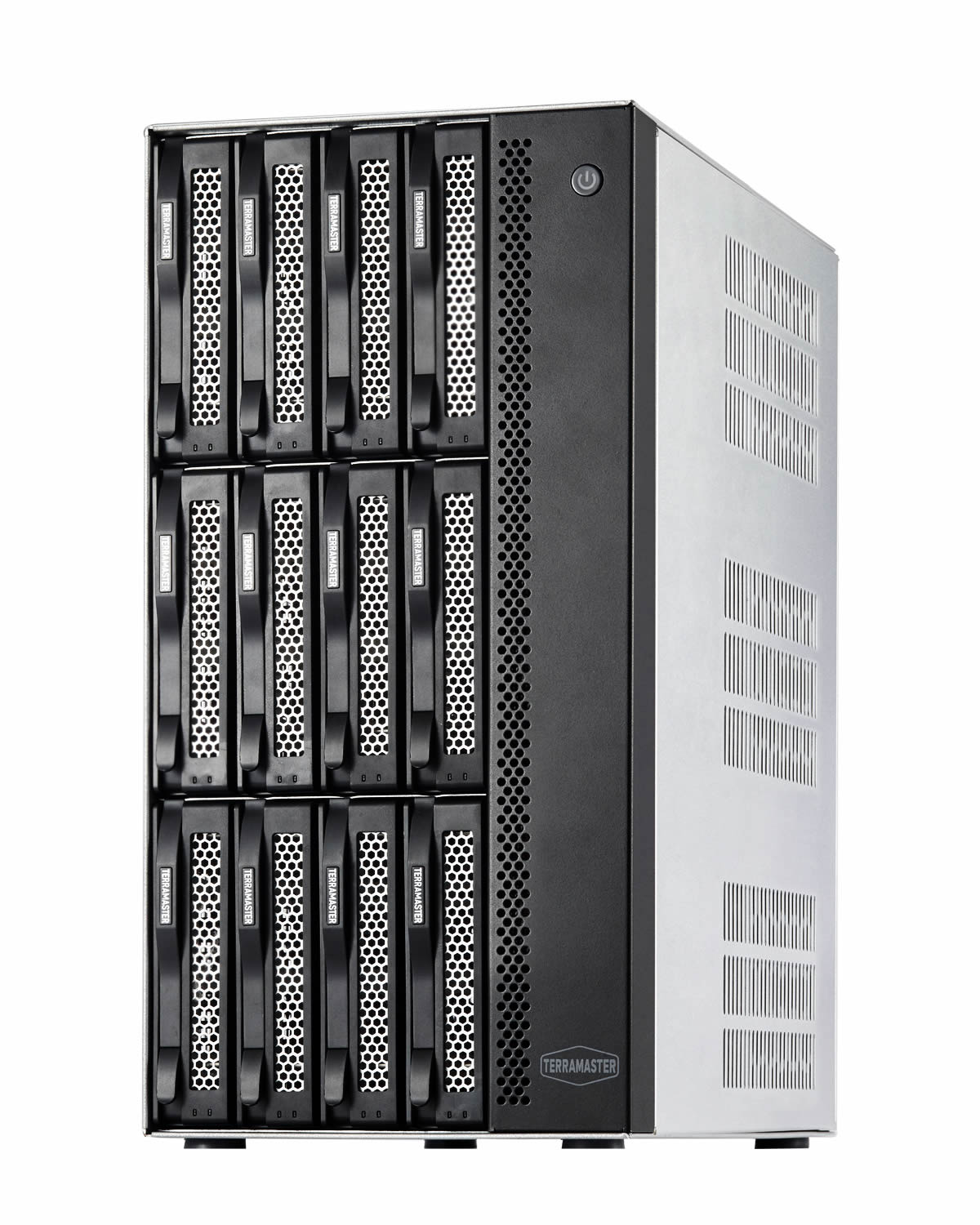 TERRAMASTER T12-500 Pro NAS 存储 - 12Bay Core i7 1255U 10 核 12 线程 CPU、16GB DDR5 RAM、双 10GbE 端口、网络附加存储，为企业提供最佳性能（无盘）