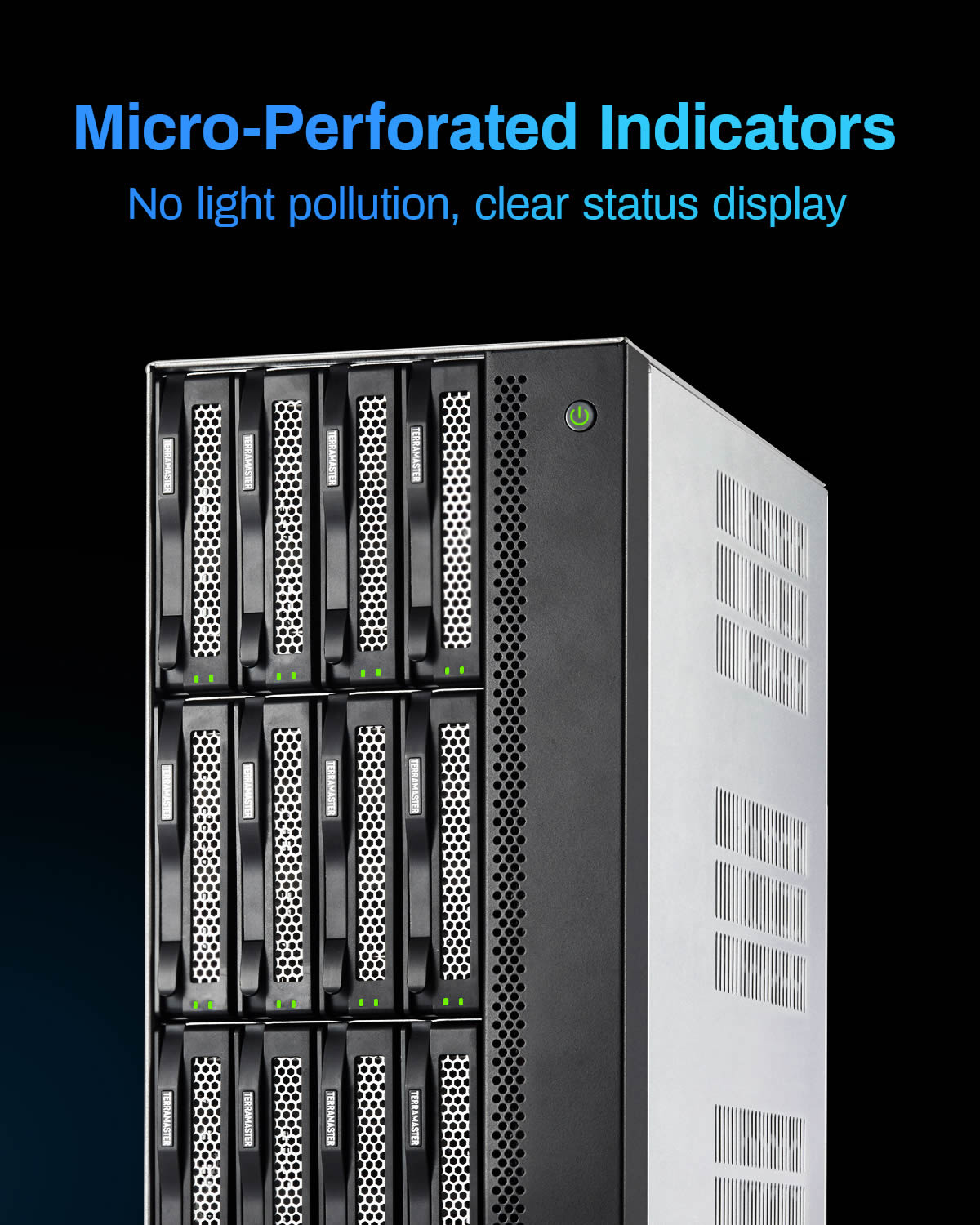 TERRAMASTER T12-500 Pro NAS 存储 - 12Bay Core i7 1255U 10 核 12 线程 CPU、16GB DDR5 RAM、双 10GbE 端口、网络附加存储，为企业提供最佳性能（无盘）