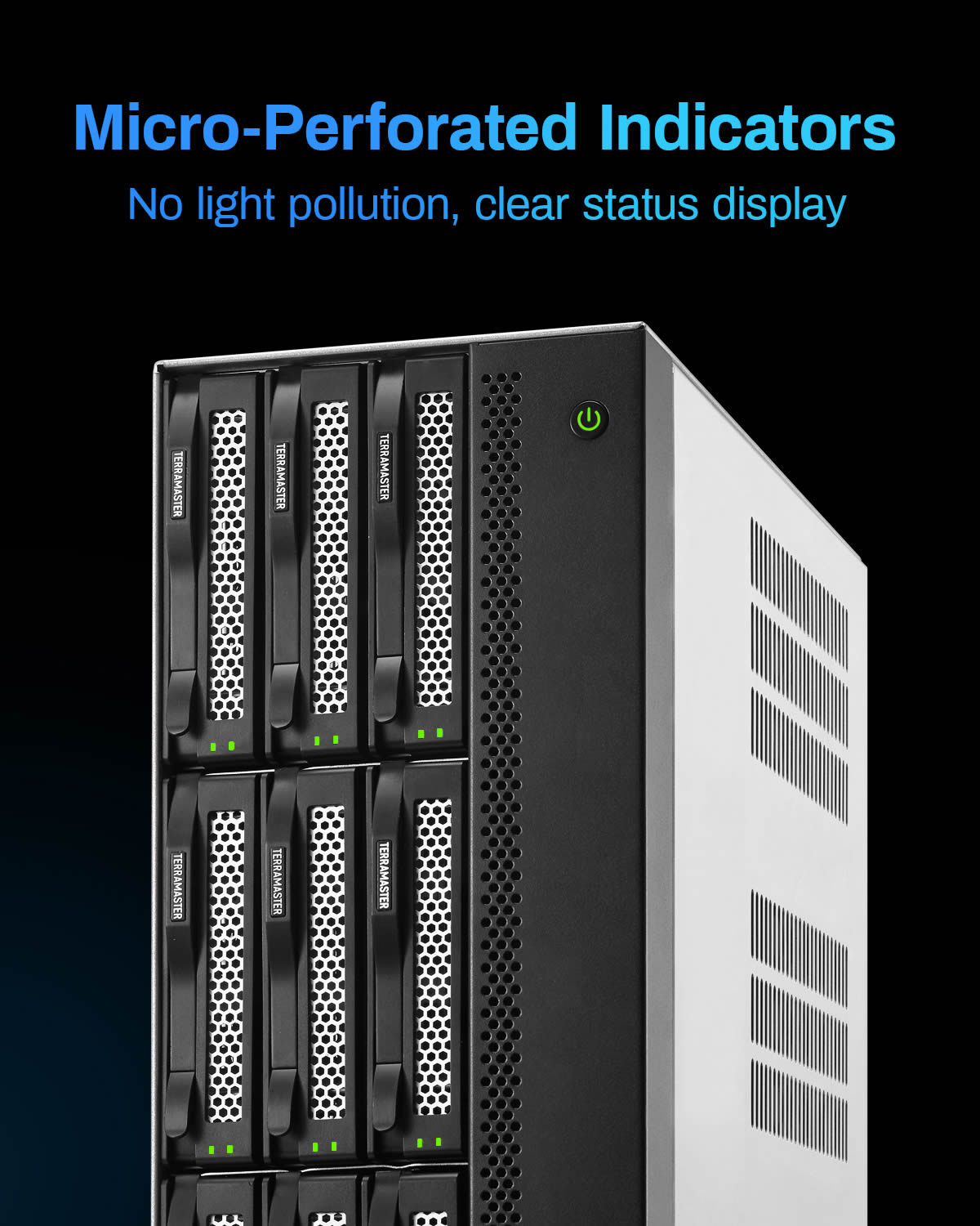 TERRAMASTER T9-500 Pro NAS 存储 - 9Bay Core i7 1255U 10 核 12 线程 CPU、16GB DDR5 RAM、双 10GbE 端口、网络附加存储，为企业提供最佳性能（无盘）