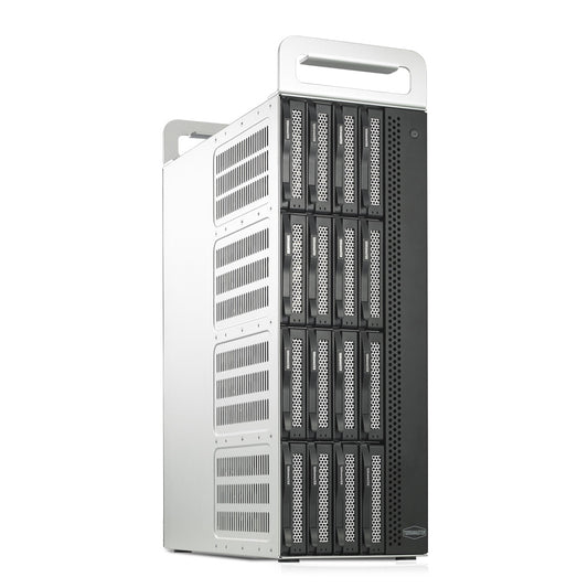 TERRAMASTER D16 Thunderbolt 3（D16-331）最紧凑的专业级 16 托架塔式 Thunderbolt3 硬件 RAID 外壳支持 RAID 0/1/5/6/10/50 外部硬盘 RAID 存储（无盘） 