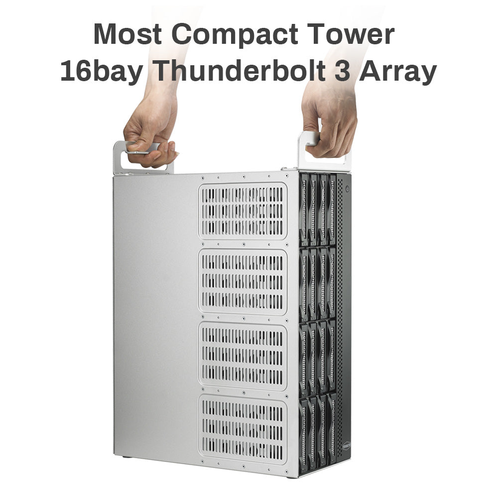 TERRAMASTER D16 Thunderbolt 3 Most Compact Professional External Hard Drive RAID Storage