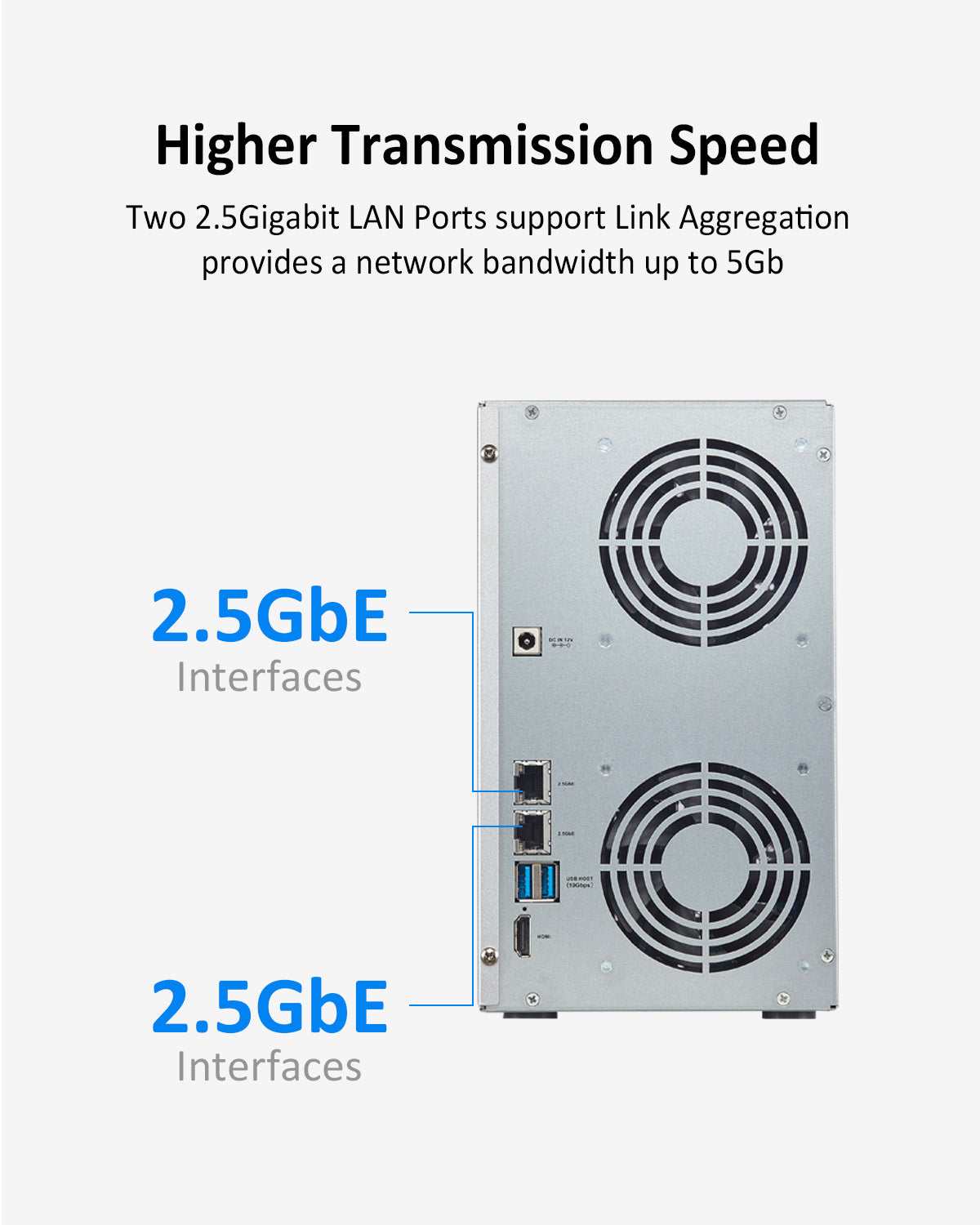 T6-423 6베이 2.5GbE NAS 스토리지
