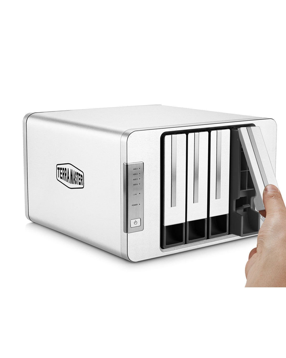 TERRAMASTER F4-423 4-Bay 2.5GbE NAS，适用于 SMB，配备英特尔四核 CPU、4GB DDR4、2.5GbE 端口 x 2、网络存储服务器（无盘） 