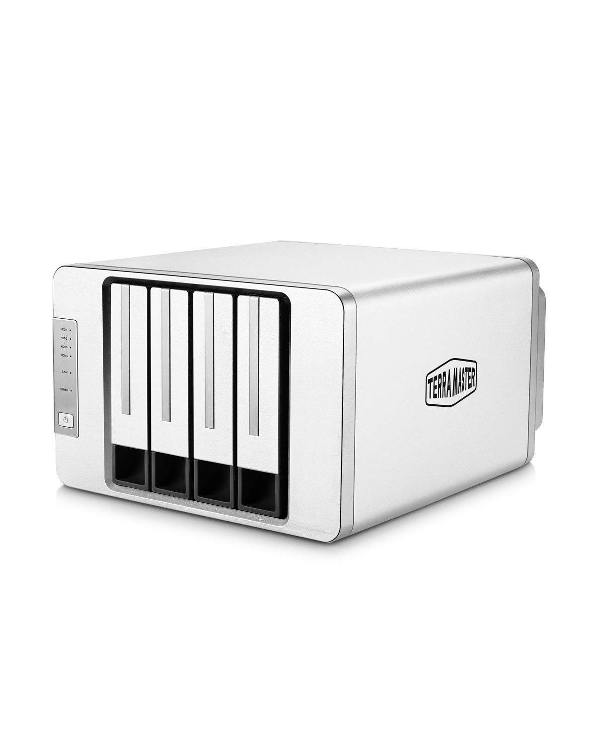 TERRAMASTER F4-423 4-Bay 2.5GbE NAS，适用于 SMB，配备英特尔四核 CPU、4GB DDR4、2.5GbE 端口 x 2、网络存储服务器（无盘） 