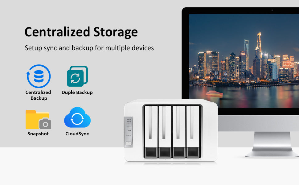 TERRAMASTER F4-423 4-Bay 2.5GbE NAS，适用于 SMB，配备英特尔四核 CPU、4GB DDR4、2.5GbE 端口 x 2、网络存储服务器（无盘） 